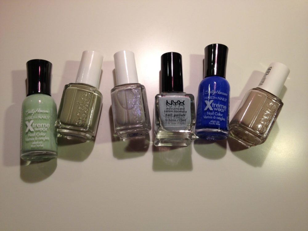 Spring Nail Polish Picks - Greens Blues and Nudes