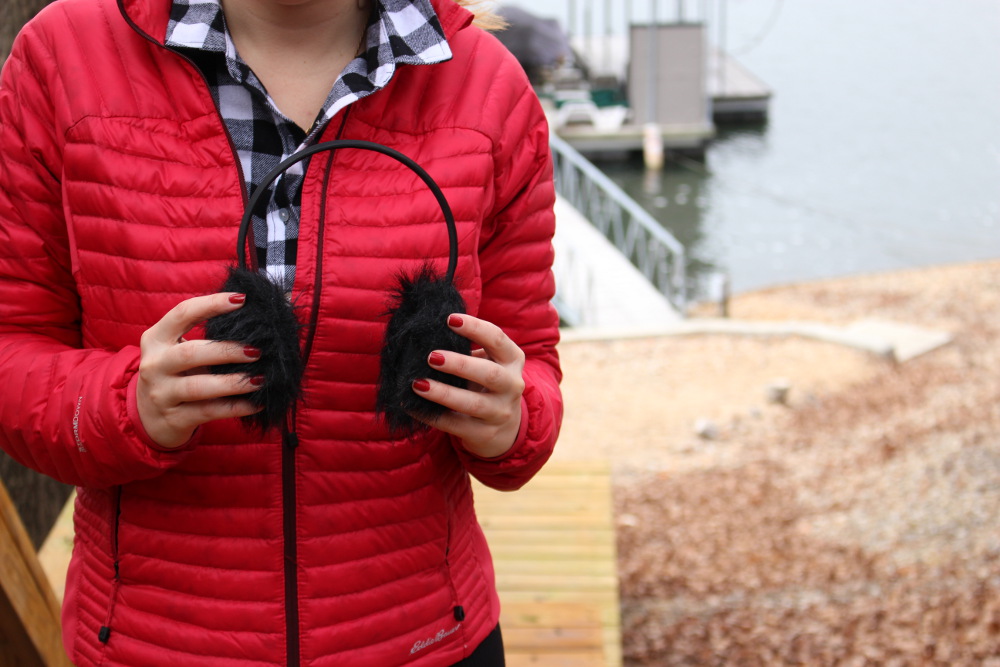 eddie bauer jacket and buffalo check flannel