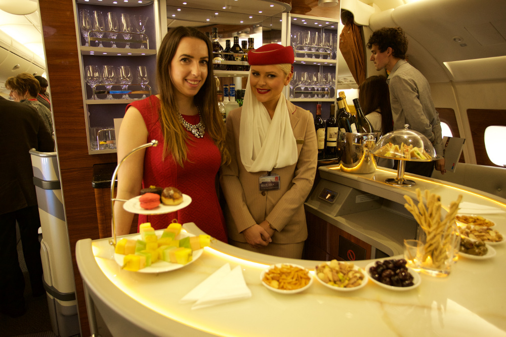 aboard the emirates a380