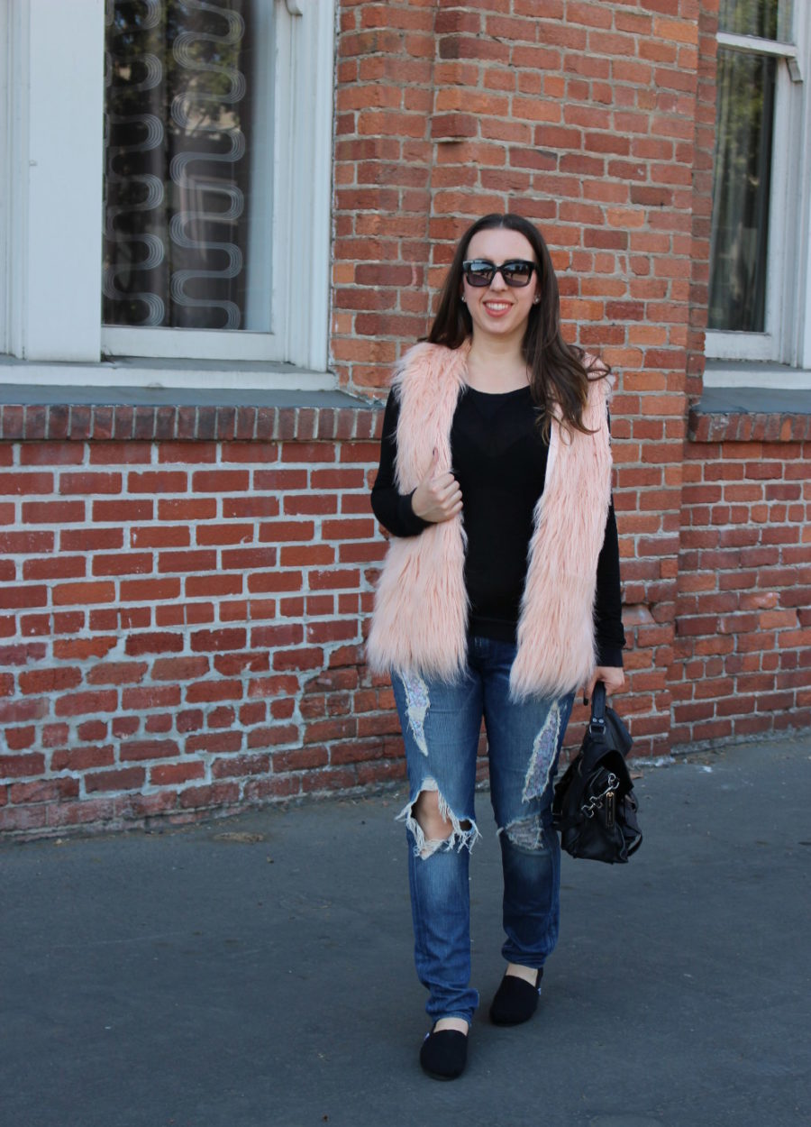 faux fur vest