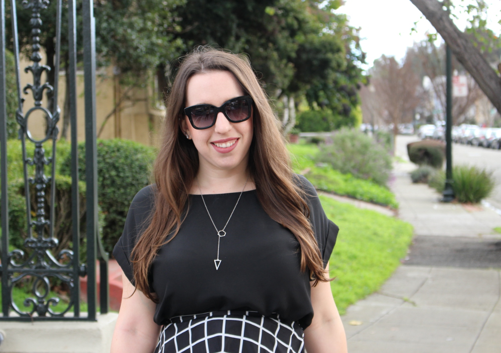 black and white monochrome outfit