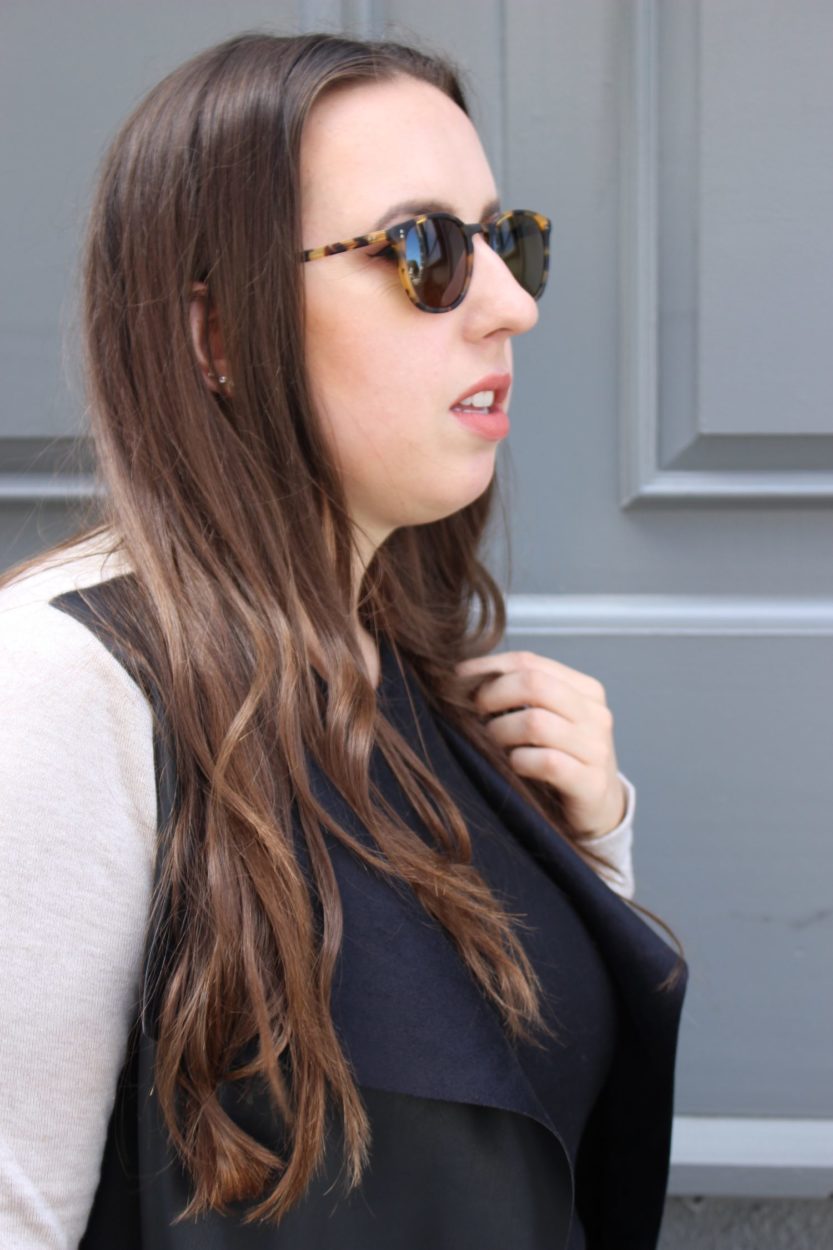 sf blogger wearing garrett leight sunglasses