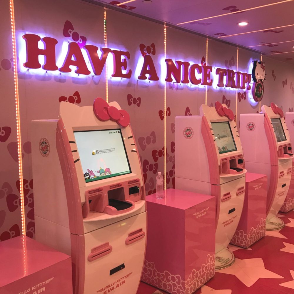 Have A Nice Trip - Hello Kitty at Taipei Airport - international trip checklist