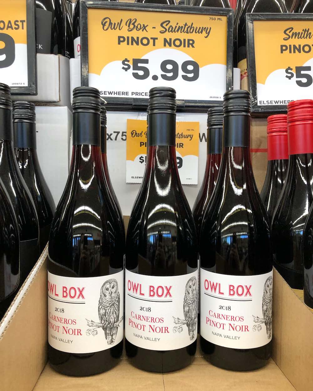 Grocery Outlet Wine - Owl Box 2018 Napa Valley Carneros Pinot Noir