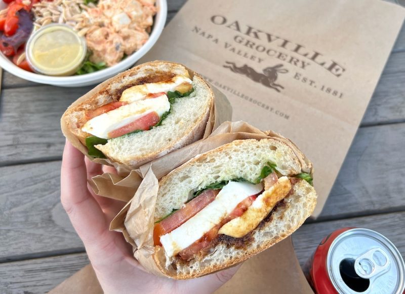 How I Order at Restaurants with a Carrageenan Allergy - Oakville Grocery Caprese Sandwich