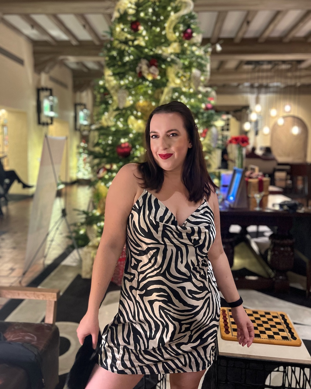 Zebra and store leopard print dress