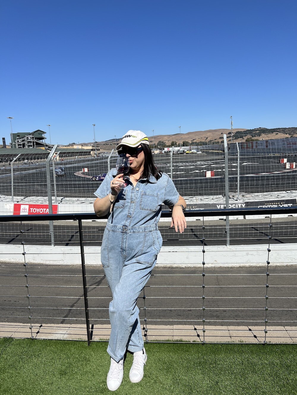 Denim Boilersuit Denim Jumpsuit Outfit Styling for Race Day