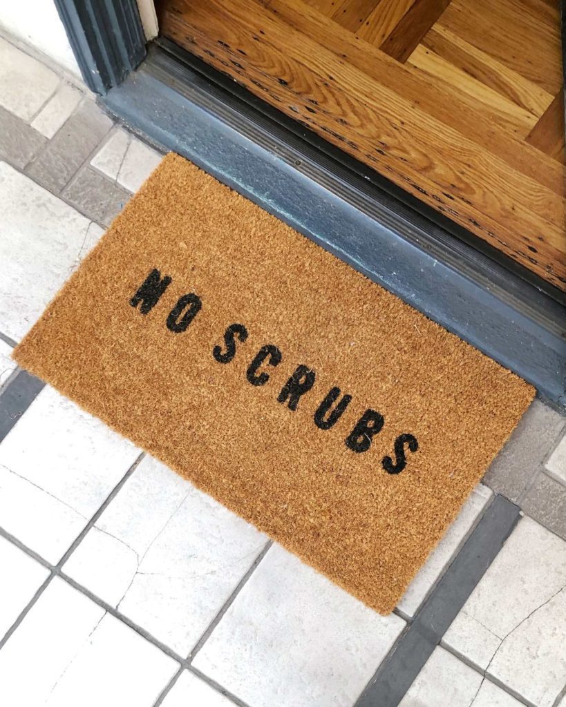 No Scrubs Door Mat - Fall Door Mats